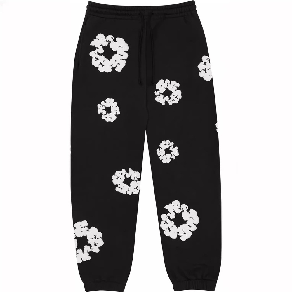 Kids Black Floral Joggers